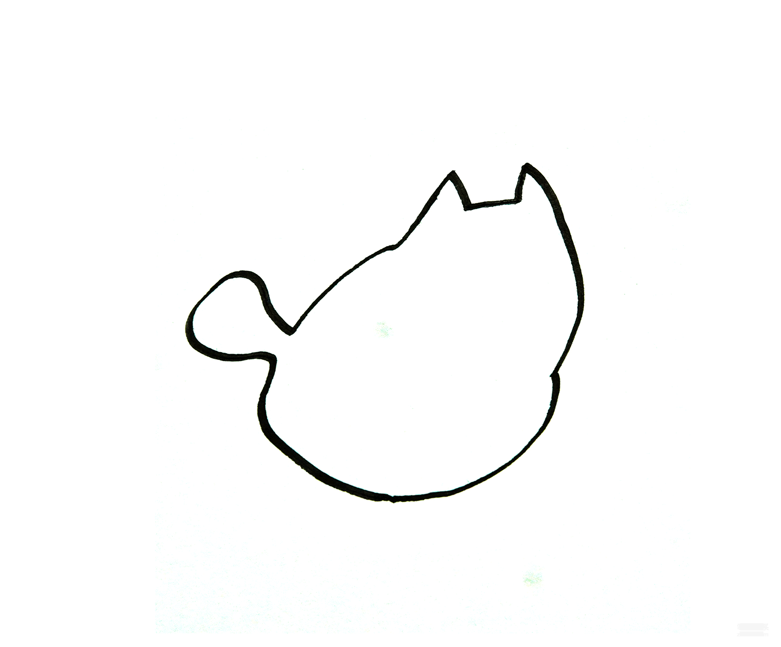 学画简笔画，短尾小猫咪