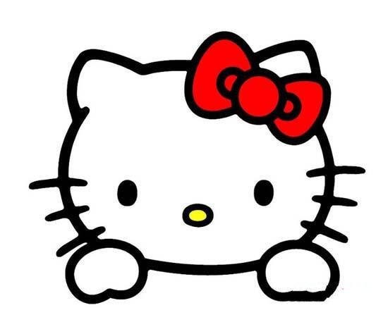 hello kitty头像简笔画