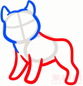 儿童简笔画斗牛犬的画法 教你怎么画斗牛犬简笔画