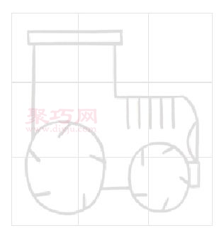 拖拉机简笔画步骤图解