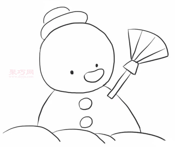 卡通雪人简笔画怎么画 卡通雪人简笔画画法