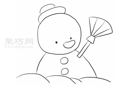 卡通雪人简笔画怎么画 卡通雪人简笔画画法