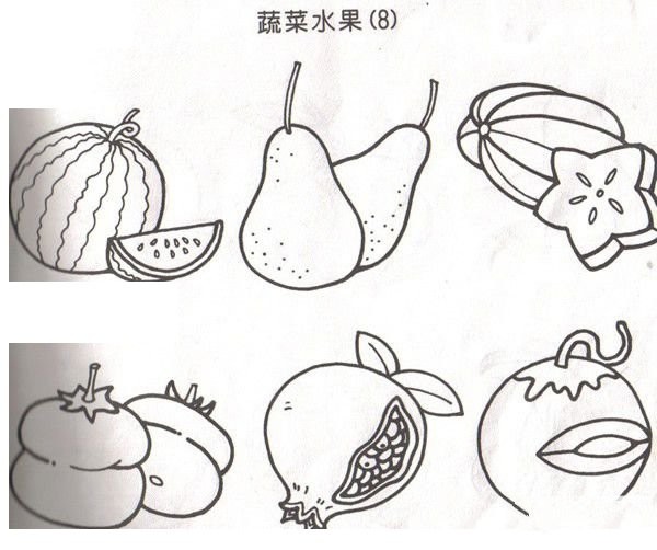 素菜水果简笔画