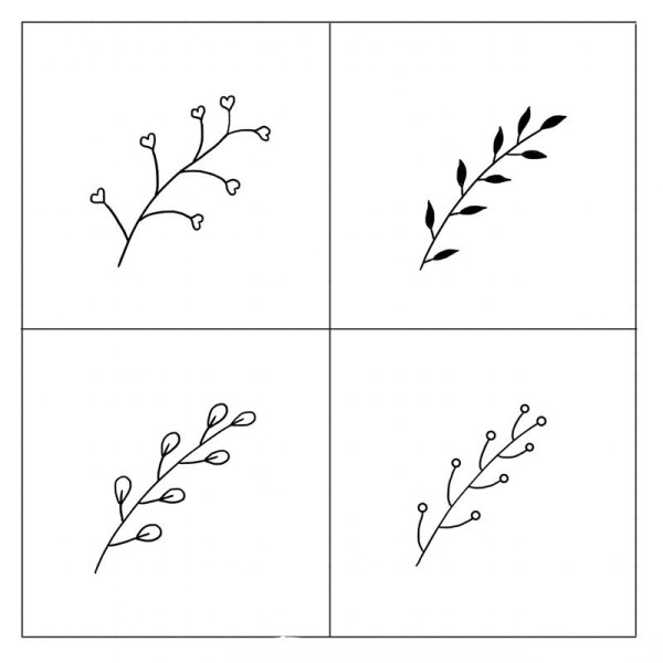树叶枝条的36种画法