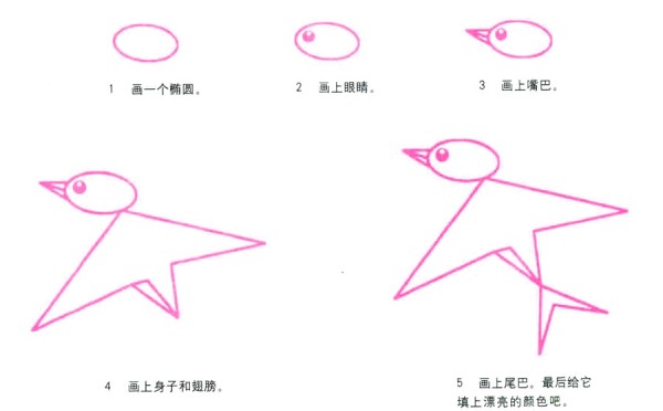 可爱的燕子简笔画法