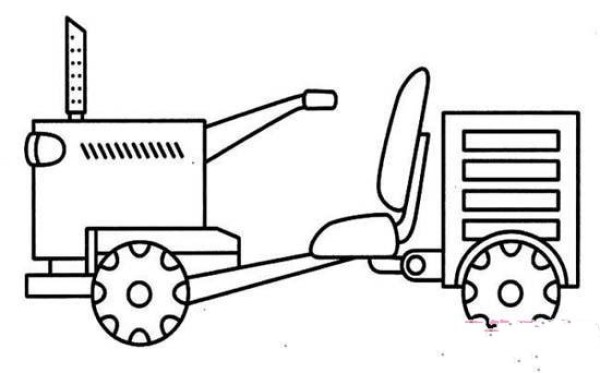 拖拉机简笔画图片