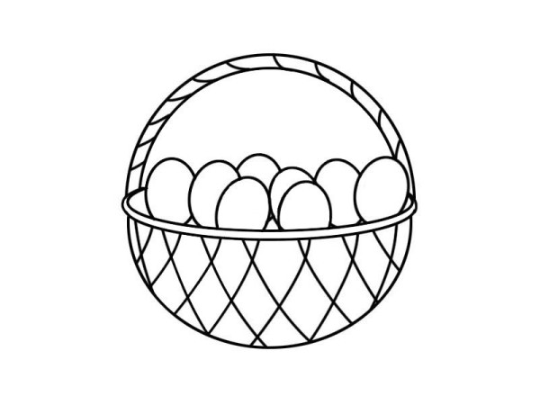 一篮鸡蛋简笔画