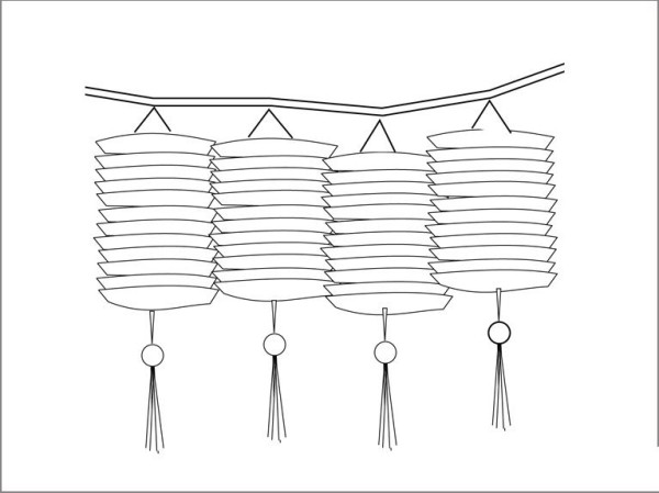 一串灯笼简笔画