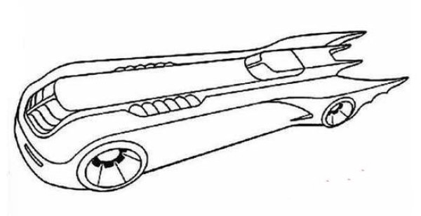 儿童蝙蝠侠车简笔画图片
