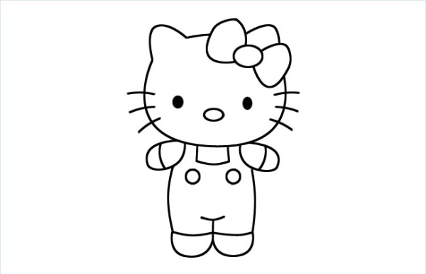 Hello Kitty简笔画图片