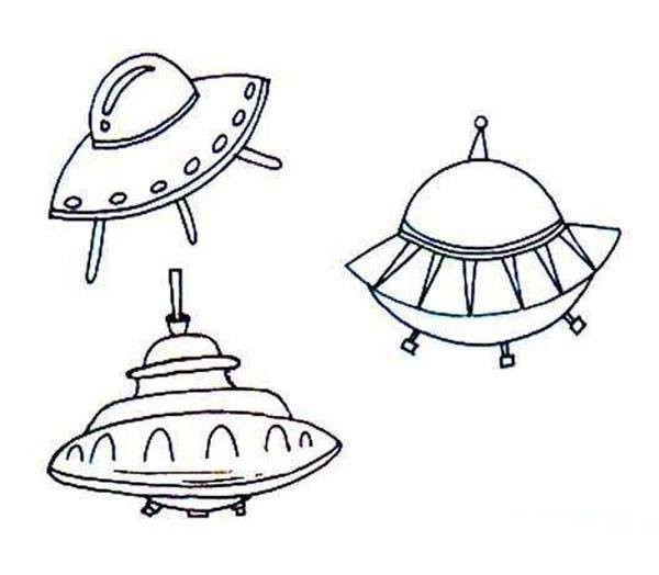 儿童各种飞碟简笔画图片大全