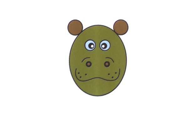 呆萌小河马简笔画画法