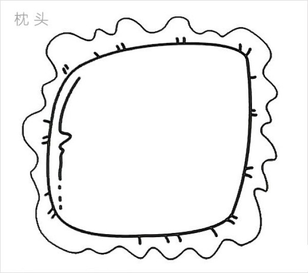 方形枕头简笔画