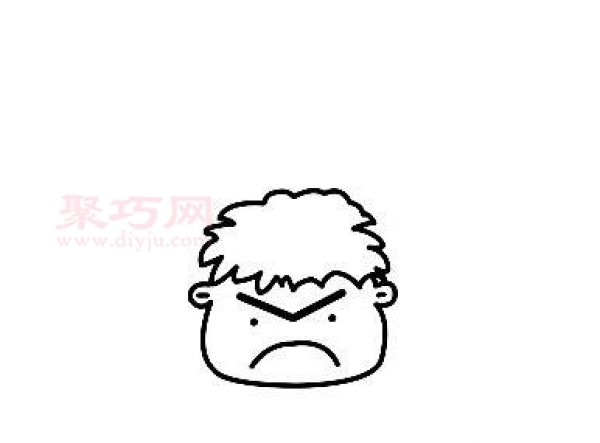Q版绿巨人如何画最简单 Q版绿巨人简笔画教程