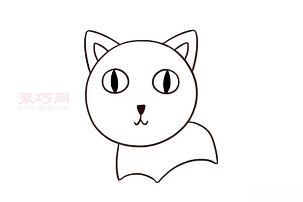 小黑猫如何画好看又简单 一步一步教你画小黑猫简笔画