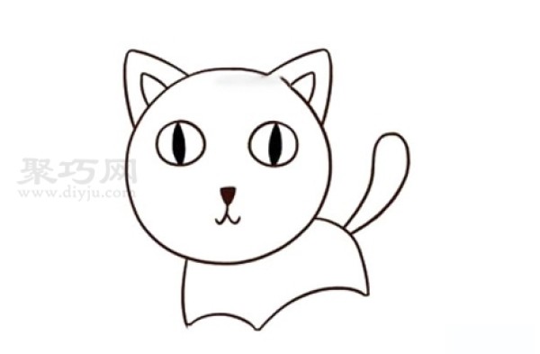 小黑猫如何画好看又简单 一步一步教你画小黑猫简笔画