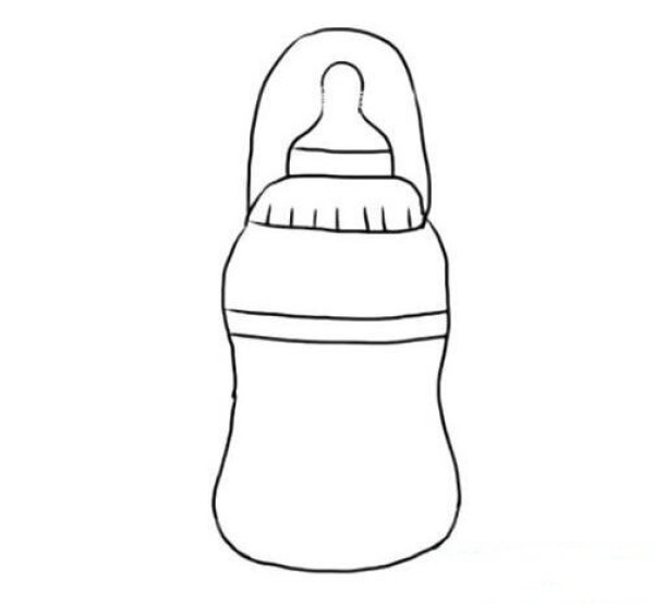 一步步画奶瓶简笔画