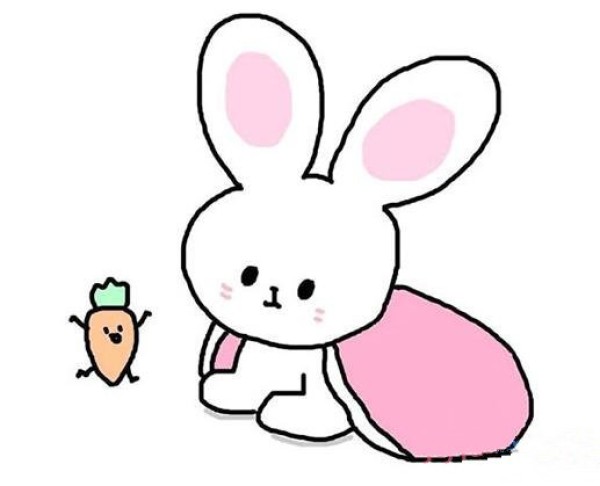 萌萌哒小白兔简笔画