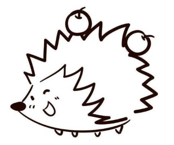 怎么画可爱的小刺猬