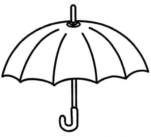 遮风挡雨的雨伞简笔画