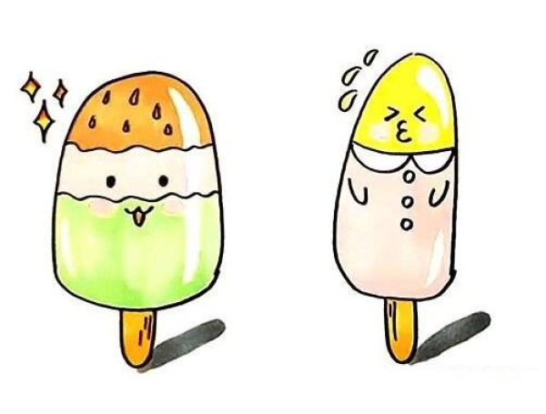怎么画卡通雪糕