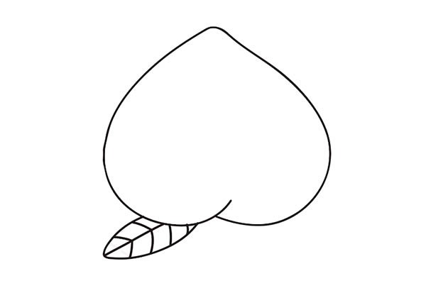 新鲜的水蜜桃简笔画