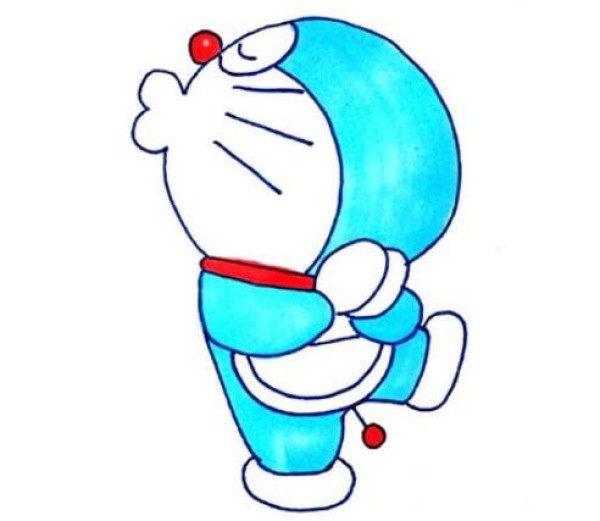 怎么画蓝色的哆啦A梦