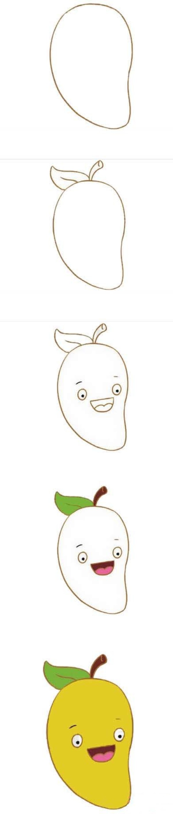 卡通芒果简笔画