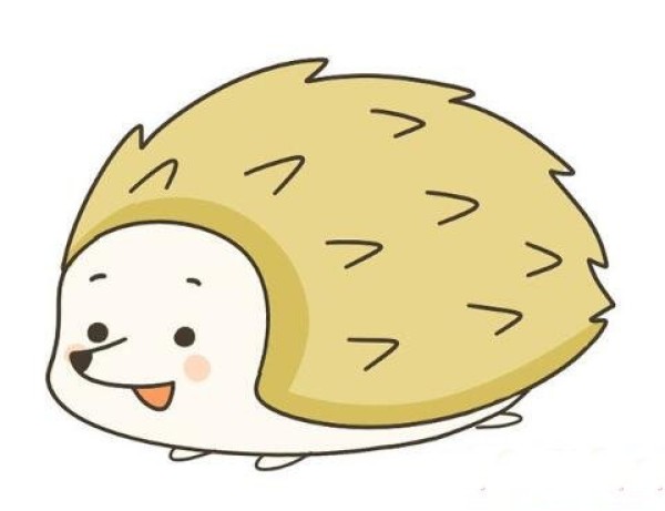幼儿卡通小刺猬简笔画