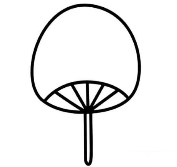 夏天古扇子简笔画