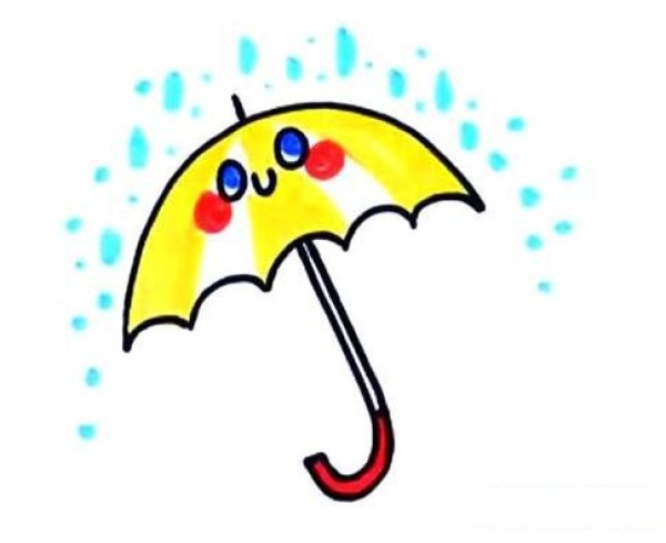 1分钟画雨伞简笔画