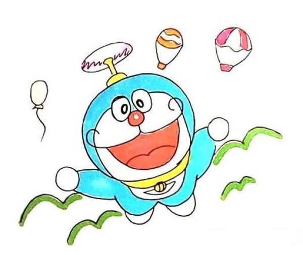 蓝色的哆啦A梦怎么画