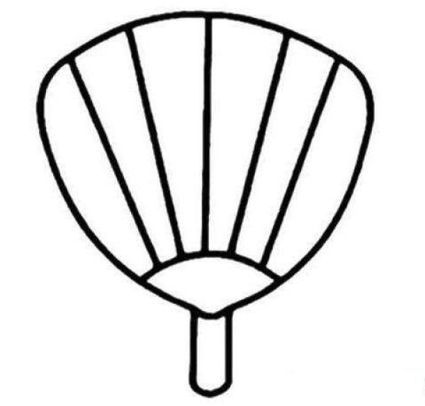 夏天古扇子简笔画