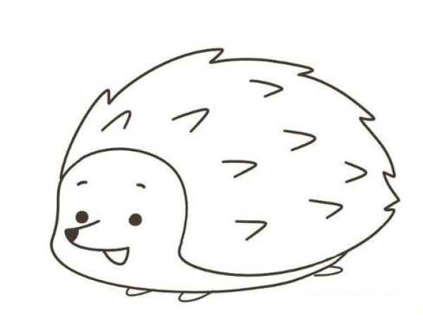 幼儿卡通小刺猬简笔画