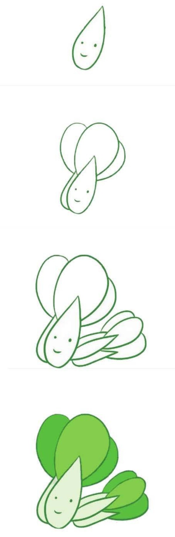 怎么画绿色的青菜