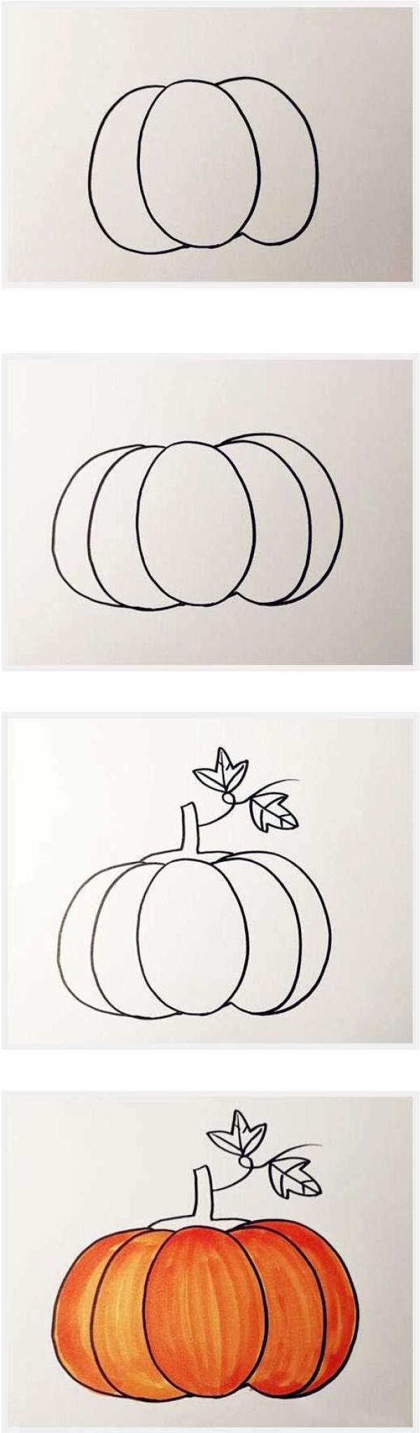 金黄的大南瓜怎么画