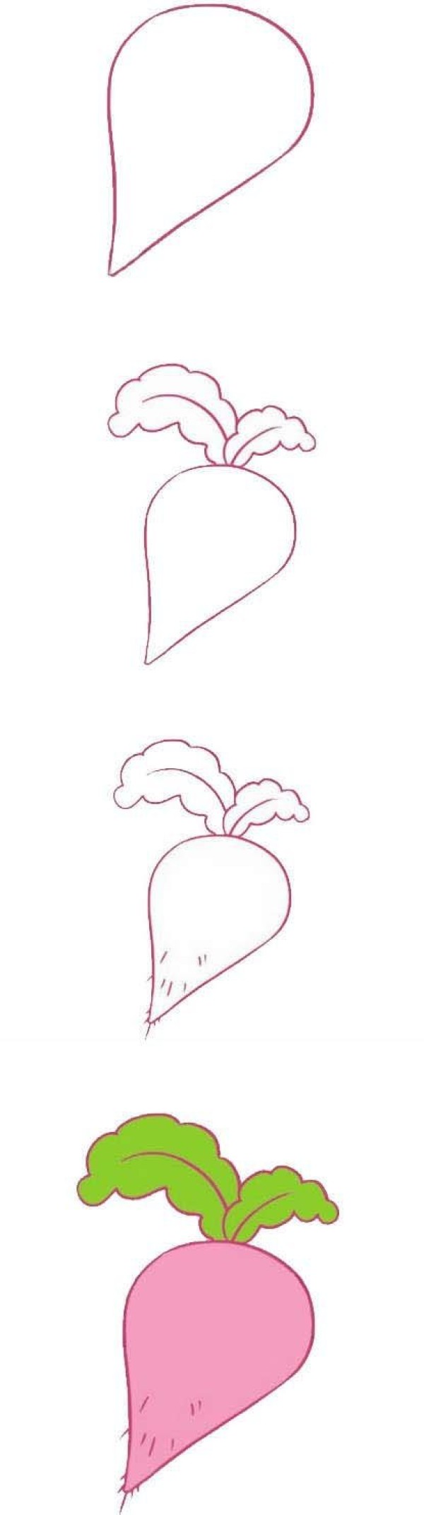 好吃的萝卜简笔画