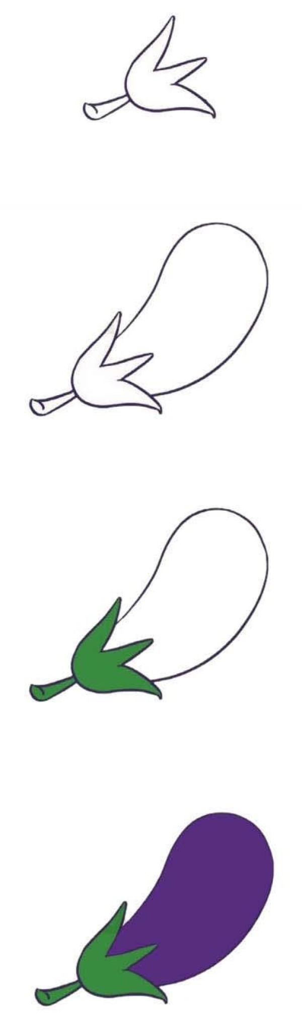 紫色茄子简笔画