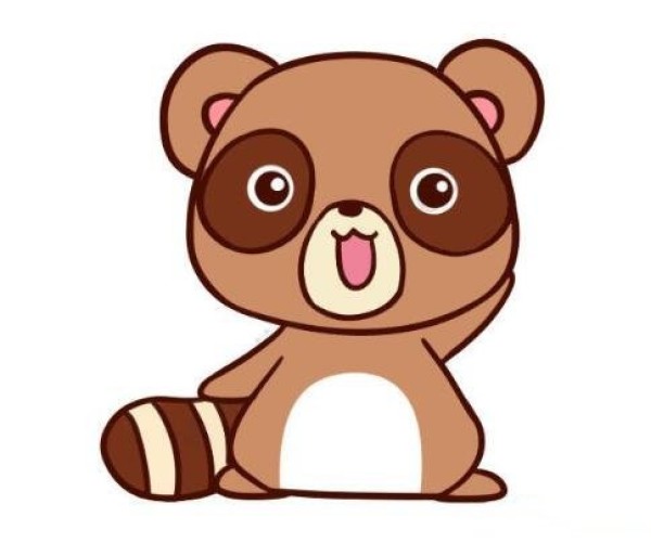 怎样画可爱的小浣熊
