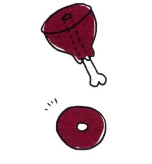 怎么画一根鸡腿