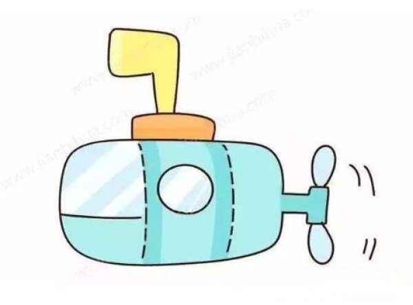 潜艇气球简笔画