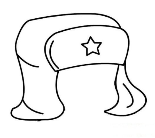 小雷锋帽子简笔画