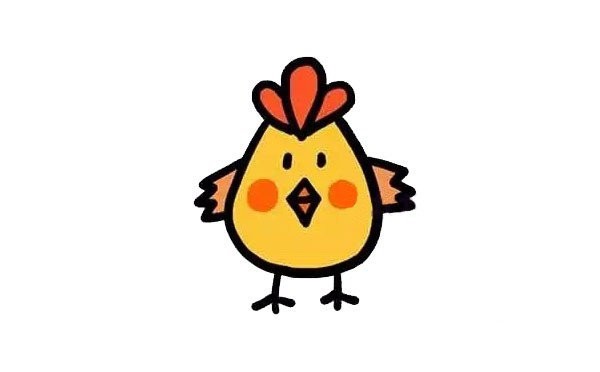 怎么画黄色的小鸡