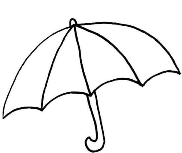 遮风挡雨的雨伞简笔画