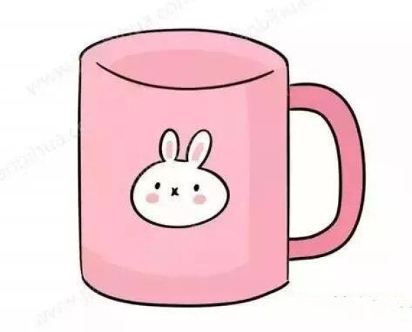 粉色杯子怎么画