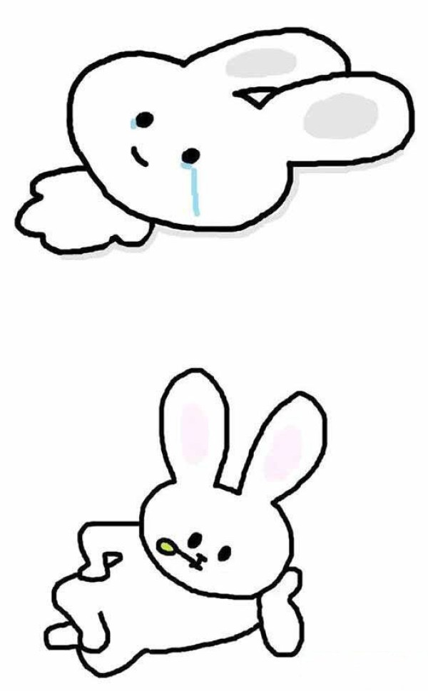 萌萌哒小白兔简笔画