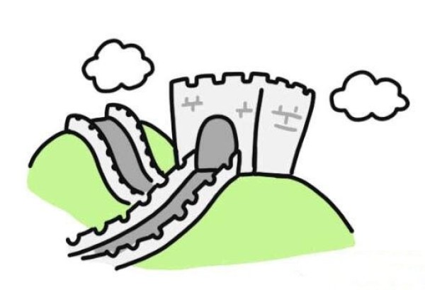 怎么画古建筑万里长城