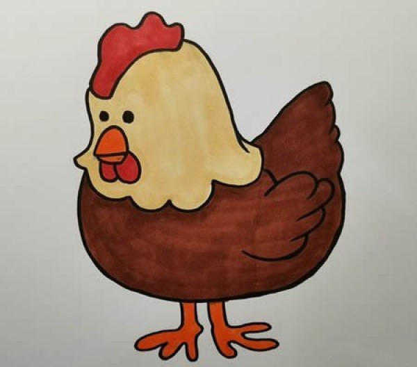 怎么画胖嘟嘟的母鸡
