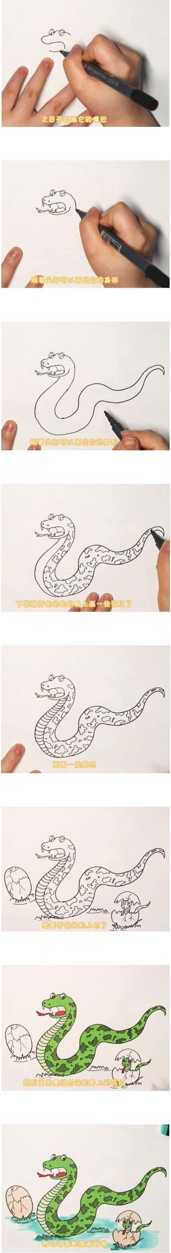 教你怎么画蛇