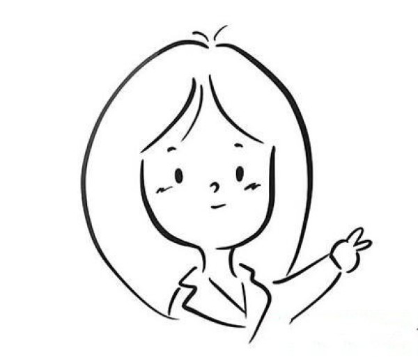 小女孩头像简笔画